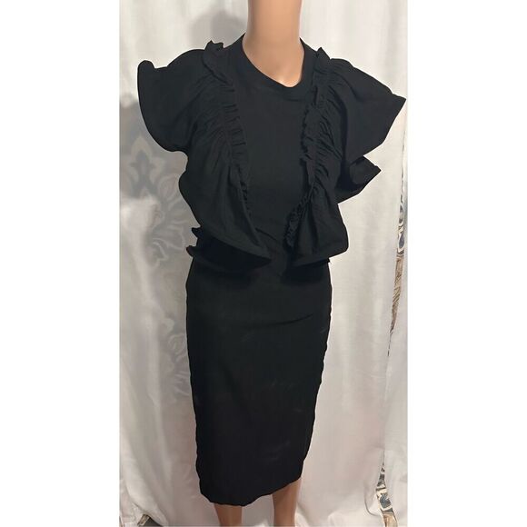 BEAUTIFUL size small BLACK Summer Casual Dresses for Women Flutter Sleeve Bodyco - Picture 1 of 8